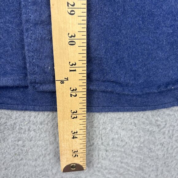 Vintage Field & Stream Men’s XL Blue Button Up Heavy Flannel Long Sleeve - Picture 3 of 6